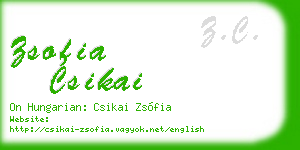 zsofia csikai business card